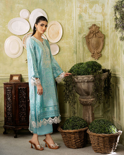 Roheenaz | Flora Printed Lawn | Mirage - House Of Anaya