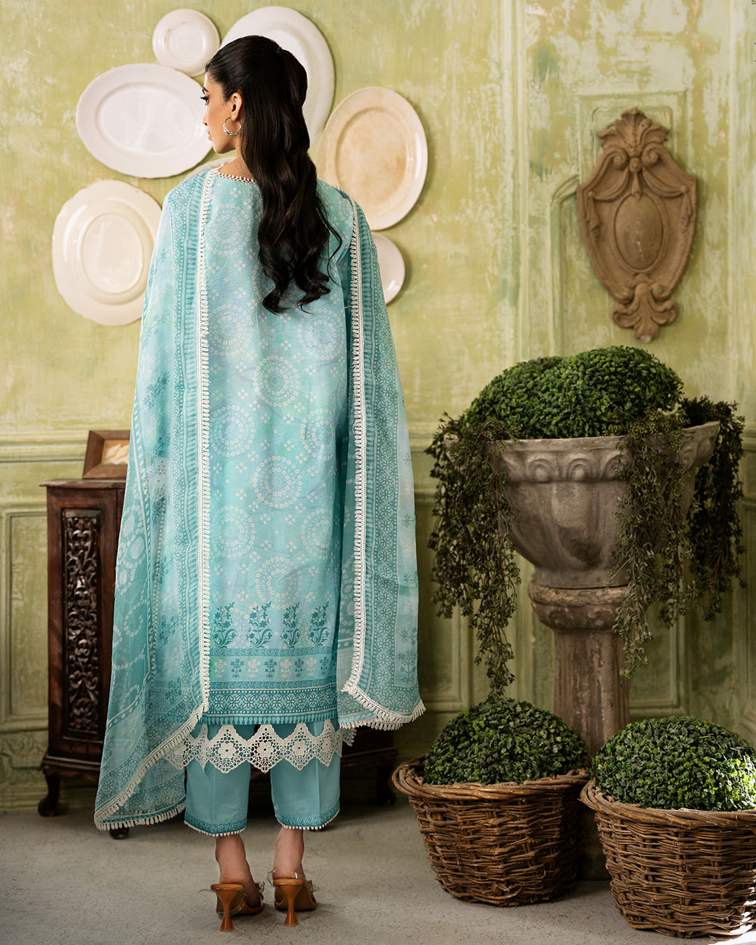 Roheenaz | Flora Printed Lawn | Mirage - House Of Anaya