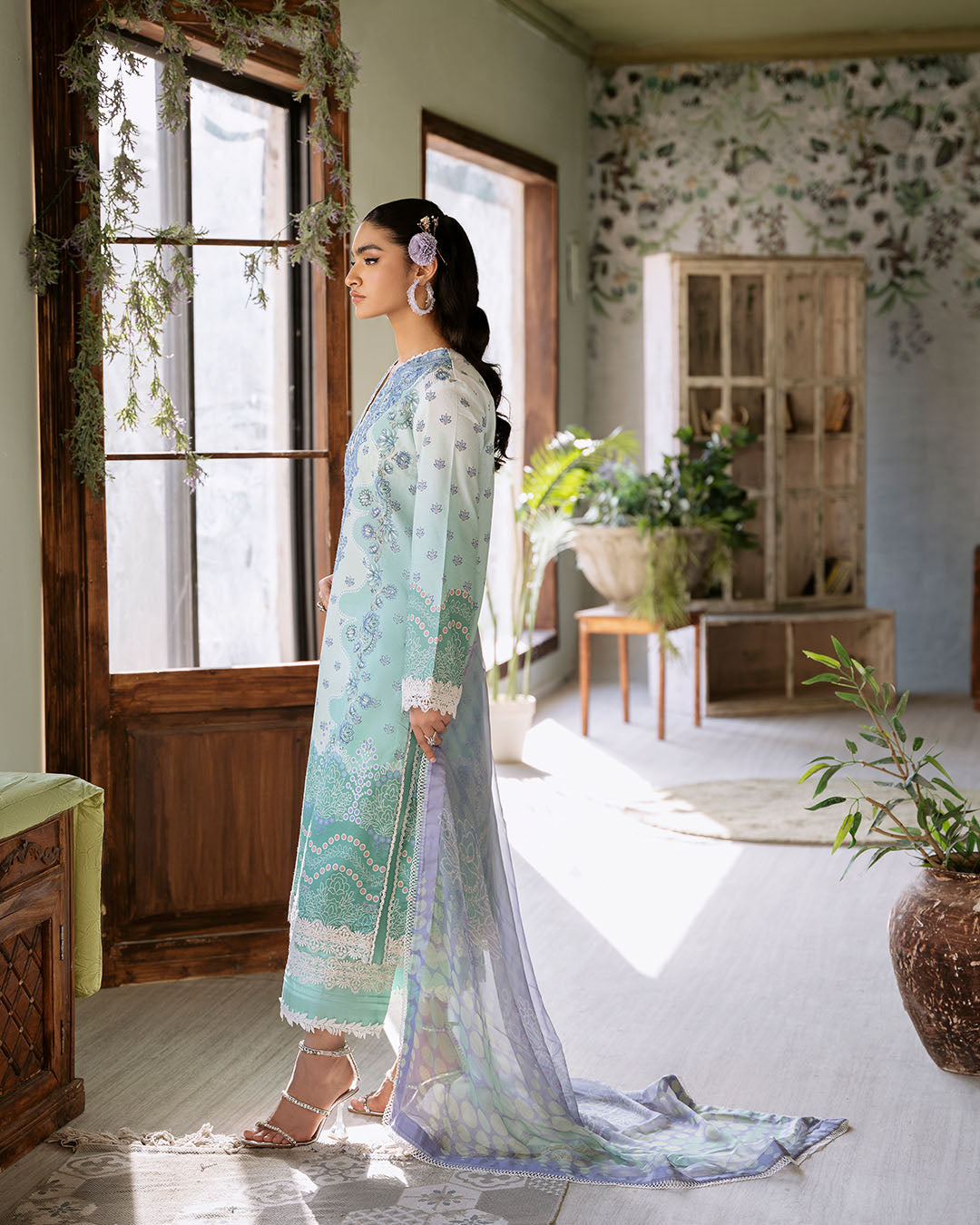 Roheenaz | Flora Printed Lawn | Elysium - House Of Anaya