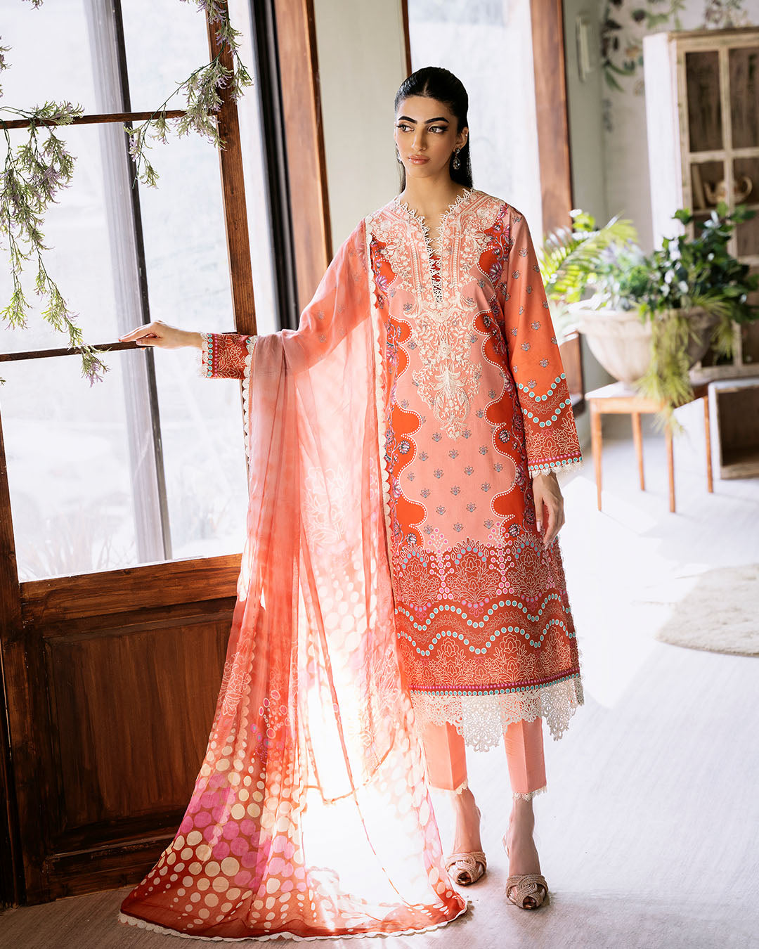 Roheenaz | Flora Printed Lawn | Serenade - House Of Anaya
