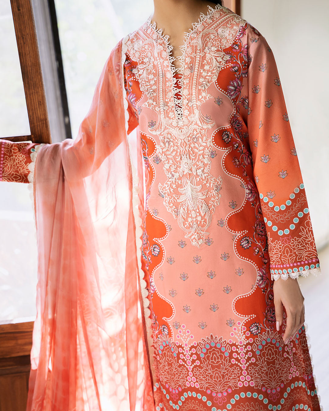 Roheenaz | Flora Printed Lawn | Serenade - House Of Anaya