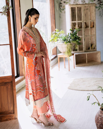 Roheenaz | Flora Printed Lawn | Serenade - House Of Anaya