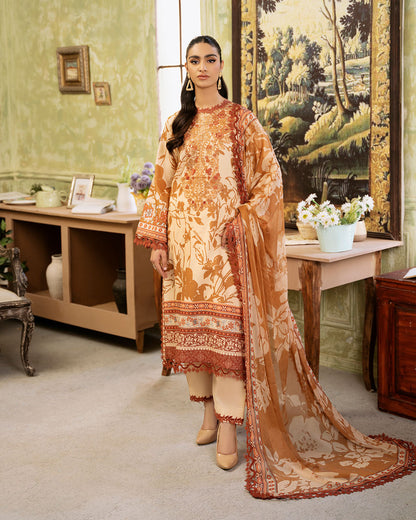 Roheenaz | Flora Printed Lawn | Harmonia - House Of Anaya