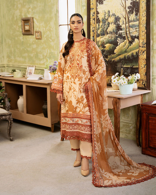 Roheenaz | Flora Printed Lawn | Harmonia - House Of Anaya