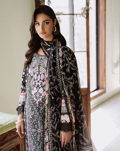 Roheenaz | Flora Printed Lawn | Veridian - House Of Anaya