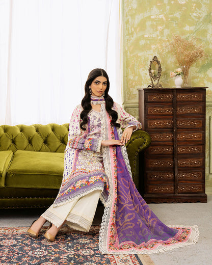 Roheenaz | Flora Printed Lawn | Evangeline - House Of Anaya
