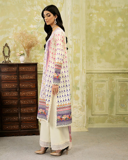Roheenaz | Flora Printed Lawn | Evangeline - House Of Anaya