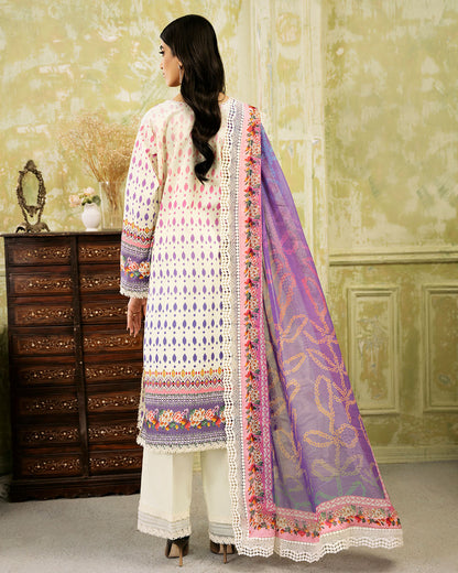 Roheenaz | Flora Printed Lawn | Evangeline - House Of Anaya