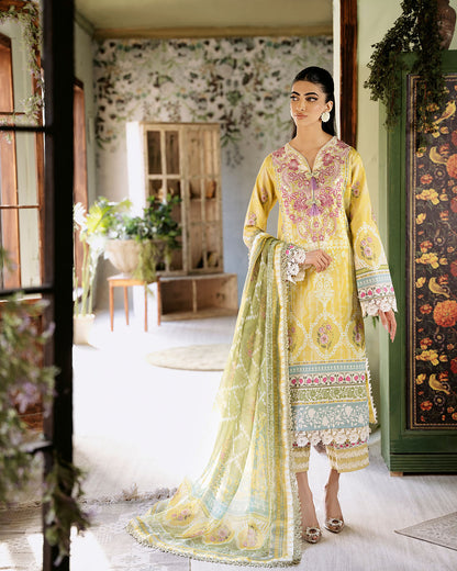 Roheenaz | Flora Printed Lawn | Mystique - House Of Anaya