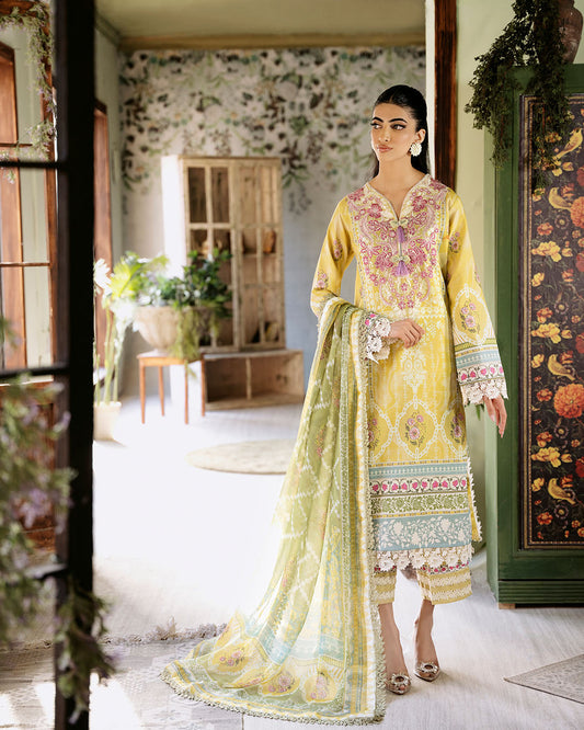 Roheenaz | Flora Printed Lawn | Mystique - House Of Anaya
