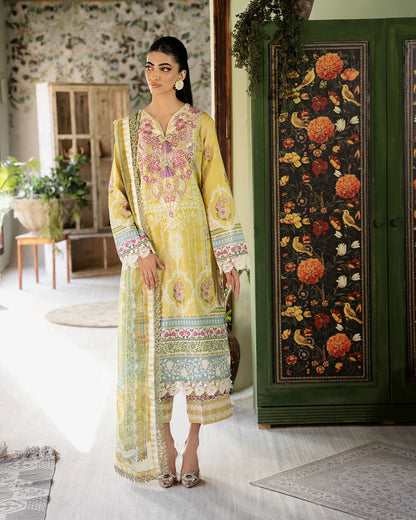 Roheenaz | Flora Printed Lawn | Mystique - House Of Anaya