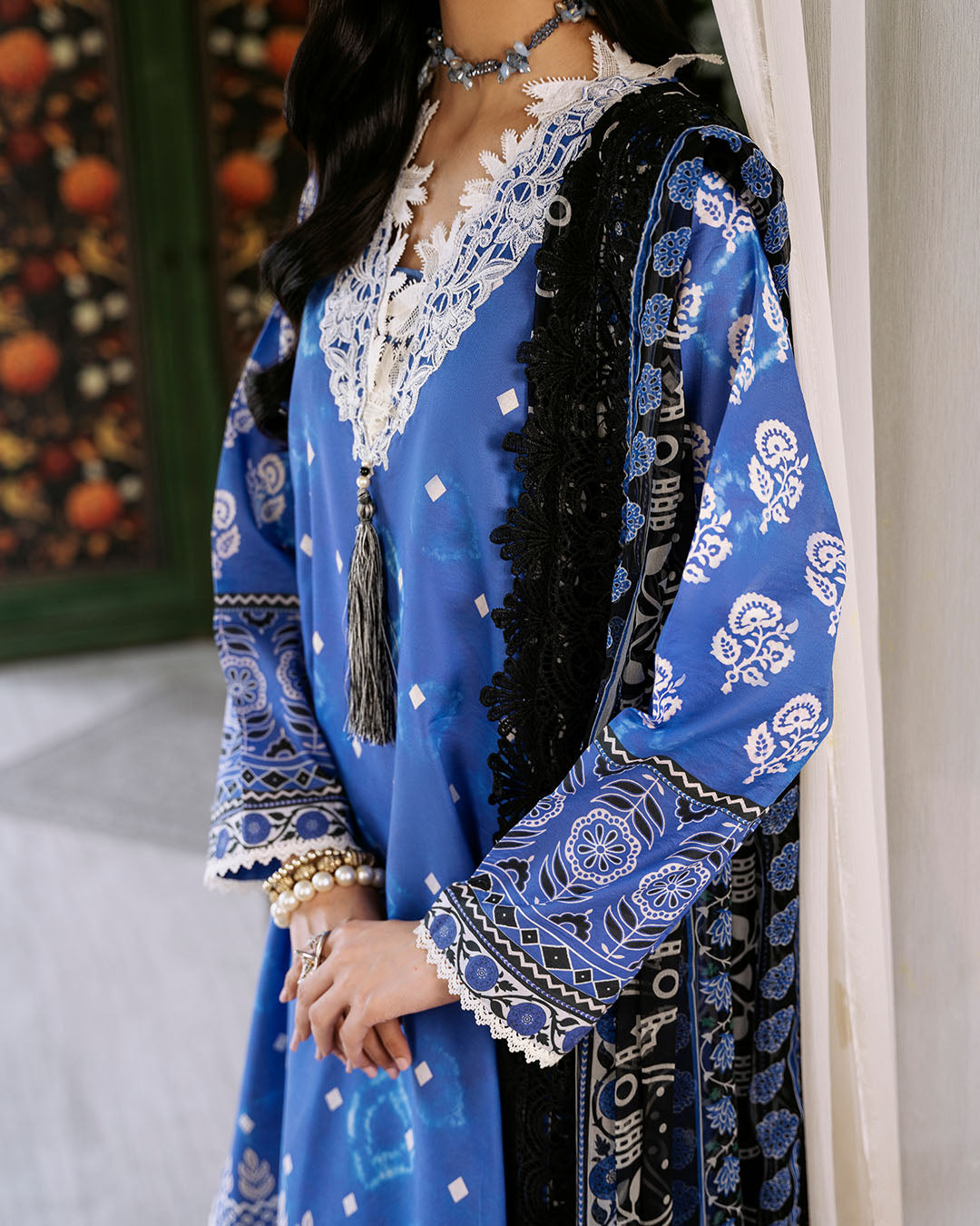 Roheenaz | Flora Printed Lawn | Ember - House Of Anaya