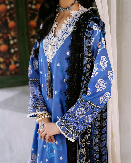Roheenaz | Flora Printed Lawn | Ember - House Of Anaya