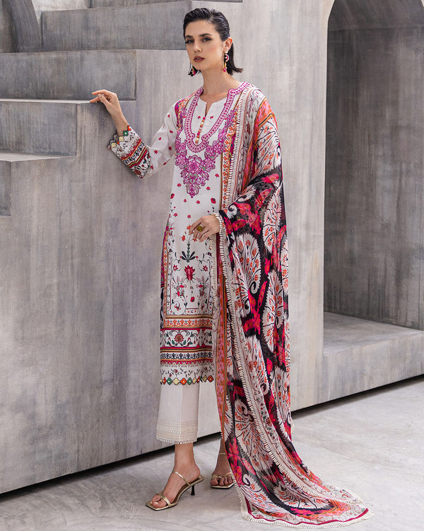 Roheenaz | Azalea Printed Lawn 24 | Marigold Meadows - House Of Anaya