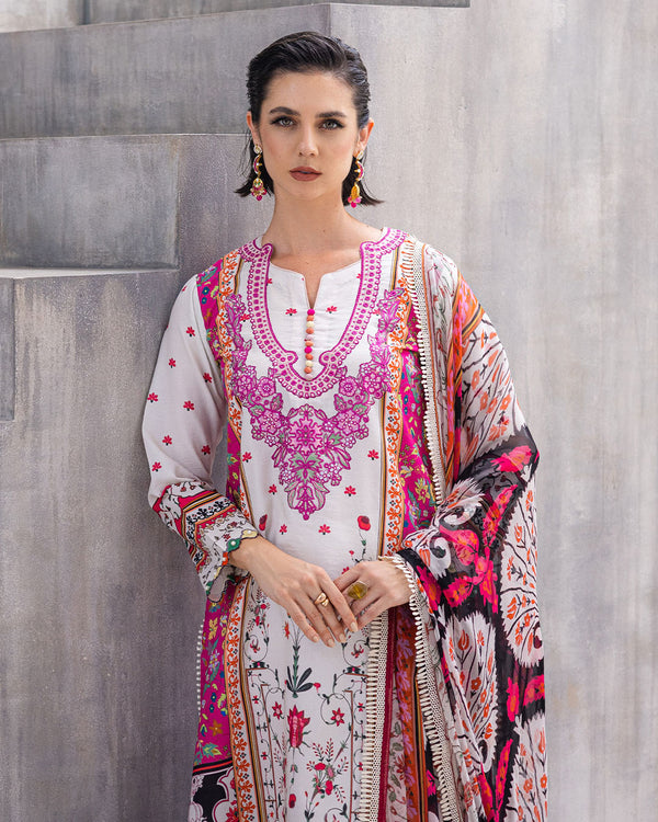 Roheenaz | Azalea Printed Lawn 24 | Marigold Meadows - House Of Anaya