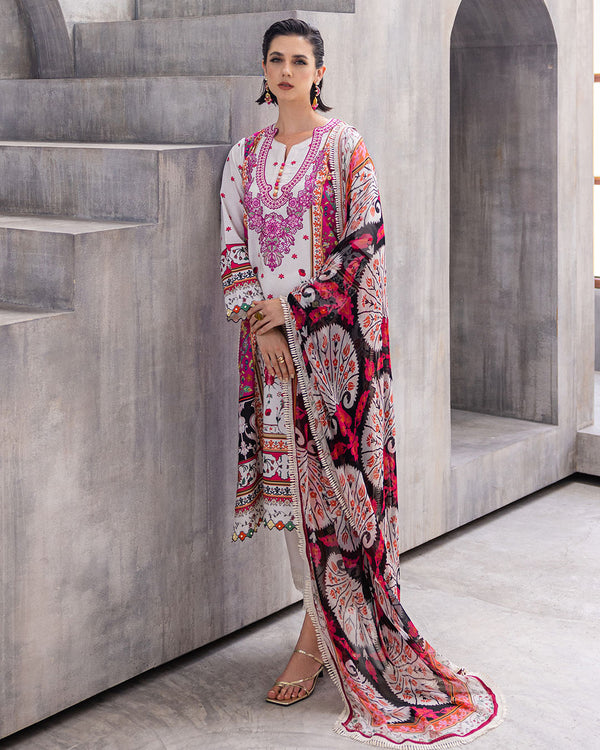 Roheenaz | Azalea Printed Lawn 24 | Marigold Meadows - House Of Anaya