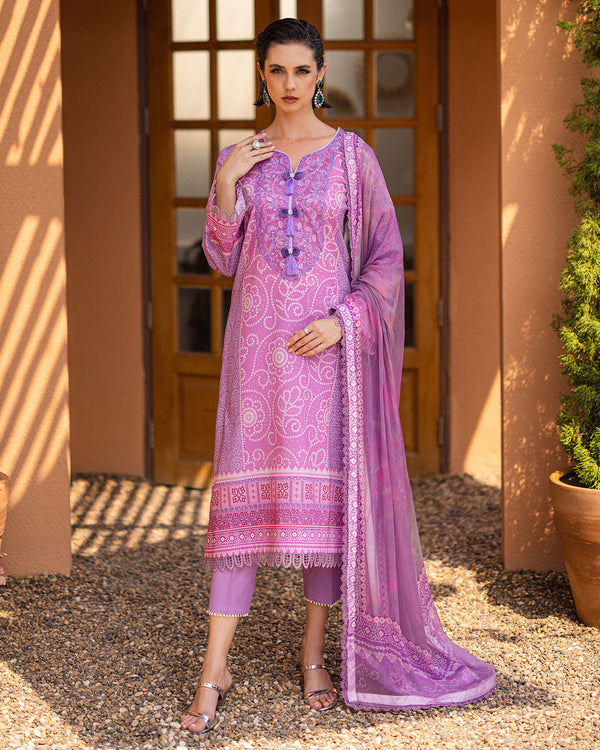 Roheenaz | Azalea Printed Lawn 24 | Azure Dream - House Of Anaya