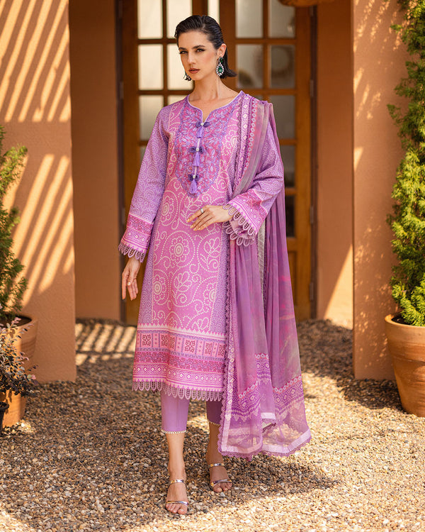 Roheenaz | Azalea Printed Lawn 24 | Azure Dream - House Of Anaya