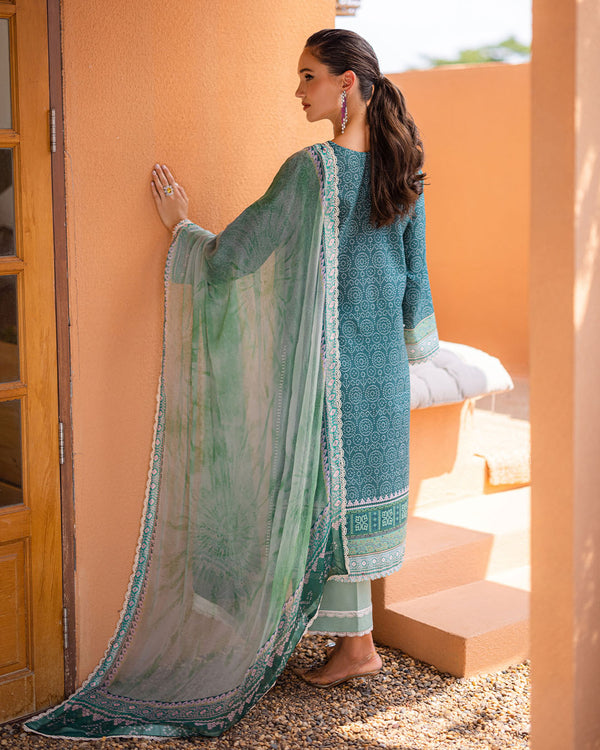 Roheenaz | Azalea Printed Lawn 24 | Ocean Breeze - House Of Anaya