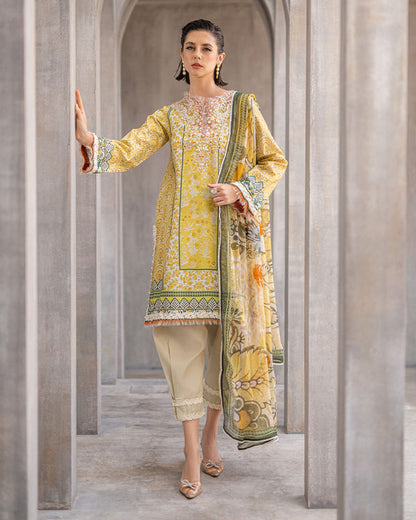 Roheenaz | Azalea Printed Lawn 24 | Celestial Silk - House Of Anaya