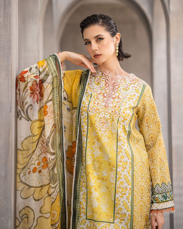 Roheenaz | Azalea Printed Lawn 24 | Celestial Silk - House Of Anaya