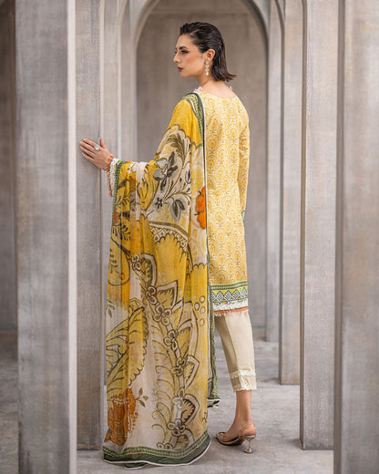 Roheenaz | Azalea Printed Lawn 24 | Celestial Silk - House Of Anaya
