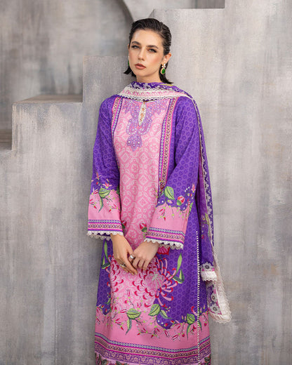 Roheenaz | Azalea Printed Lawn 24 | Luxe Bloom - House Of Anaya