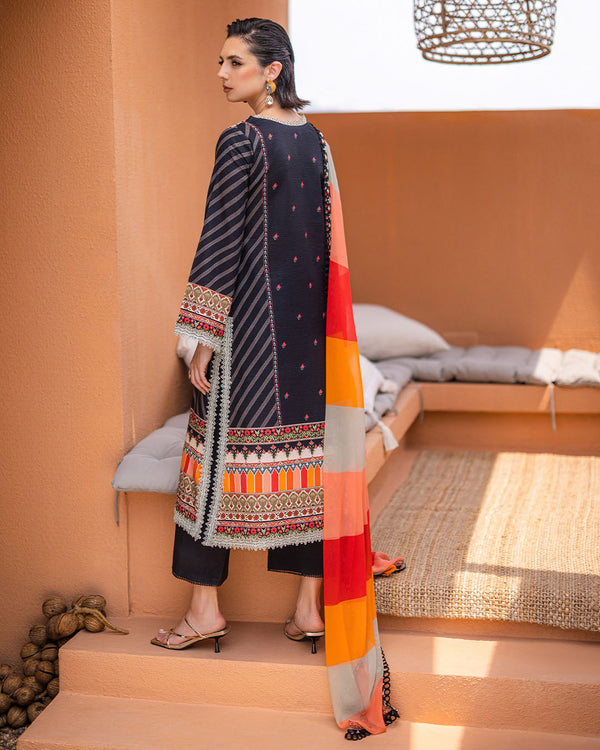 Roheenaz | Azalea Printed Lawn 24 | Midnight Mirage - House Of Anaya