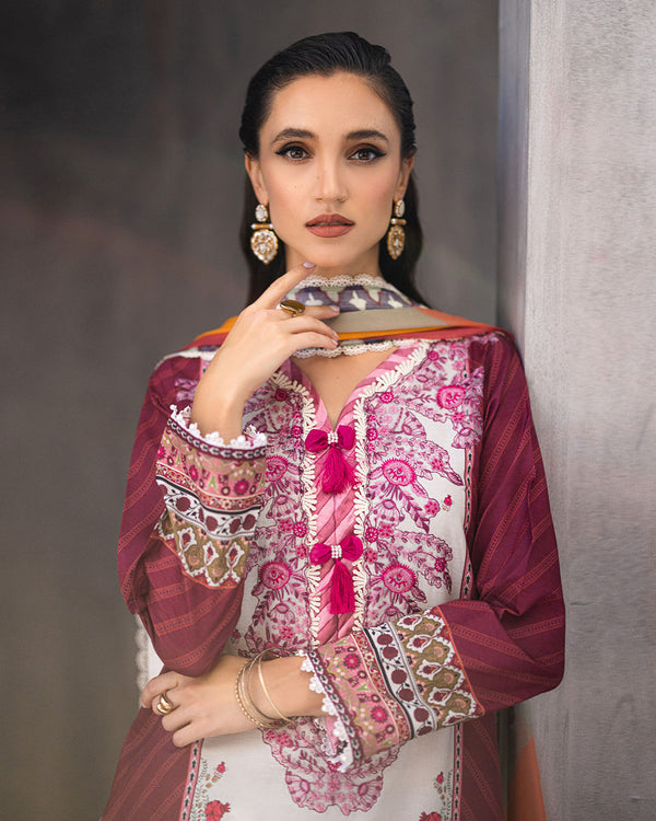 Roheenaz | Azalea Printed Lawn 24 | Orchid Oasis - House Of Anaya