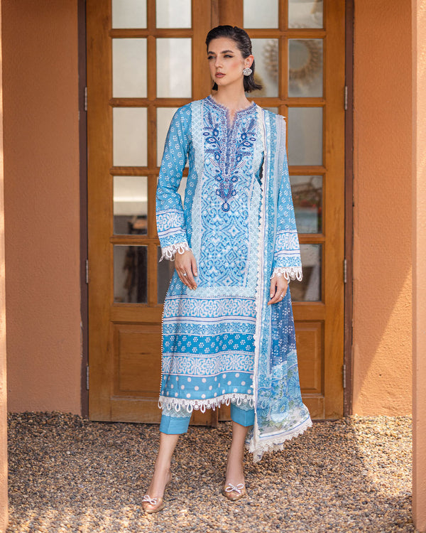 Roheenaz | Azalea Printed Lawn 24 | Starlit Sky - House Of Anaya