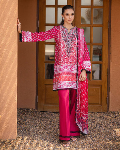 Roheenaz | Azalea Printed Lawn 24 | Coral Cascade - House Of Anaya
