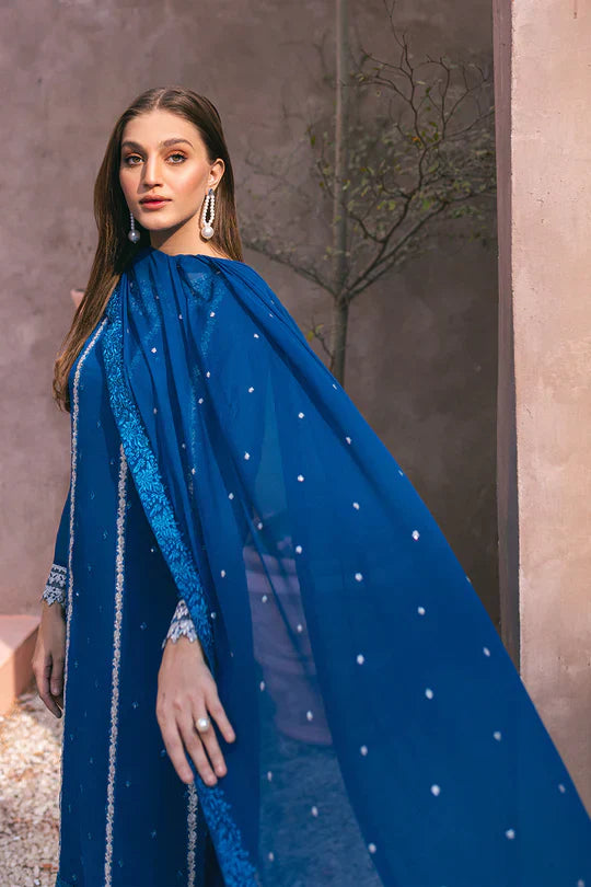 Azure | Embroidered Ensembles 3 Pcs | Radiant Sky - House Of Anaya