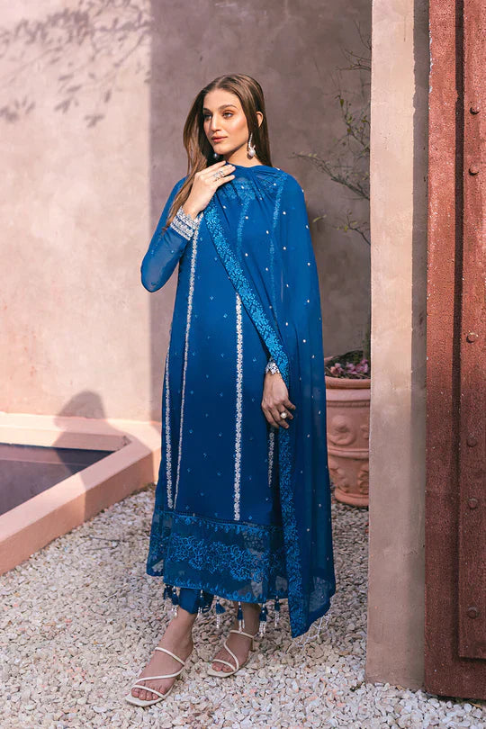 Azure | Embroidered Ensembles 3 Pcs | Radiant Sky - House Of Anaya