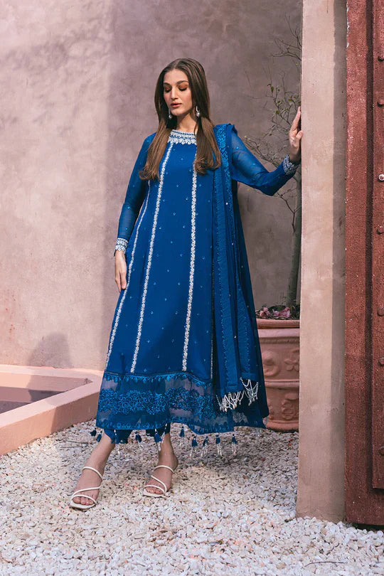 Azure | Embroidered Ensembles 3 Pcs | Radiant Sky - House Of Anaya