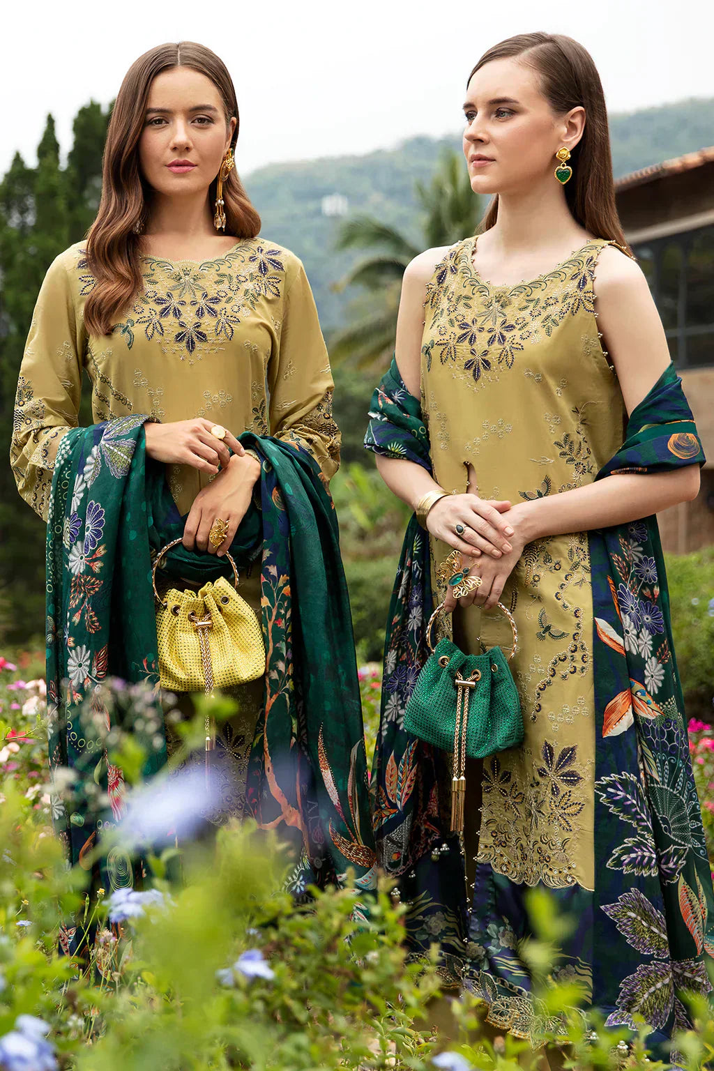 Ramsha | Andaz Collection | OLIVE GREEN - House Of Anaya