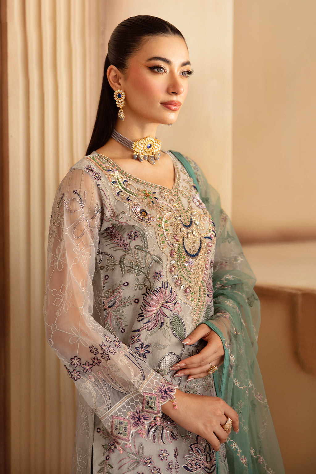 Ramsha | Minhal Organza Collection |  M-1202
