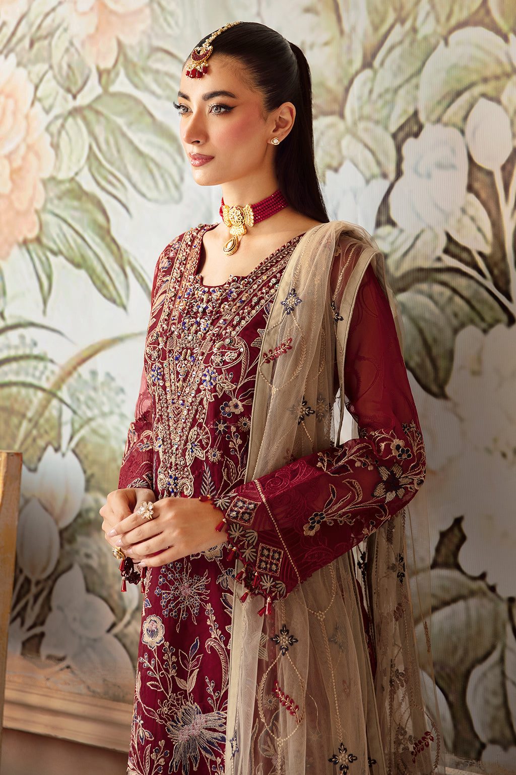 Ramsha | Minhal Organza Collection |  M-1201