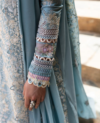 Republic Womenswear | Ilana Eid Luxury Lawn | Azure - House Of Anaya