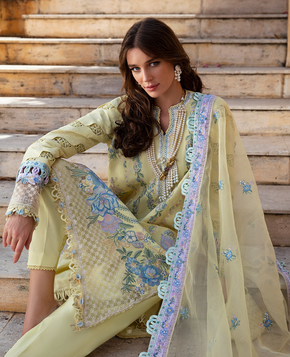 Republic Womenswear | Ilana Eid Luxury Lawn | Sylvie - House Of Anaya