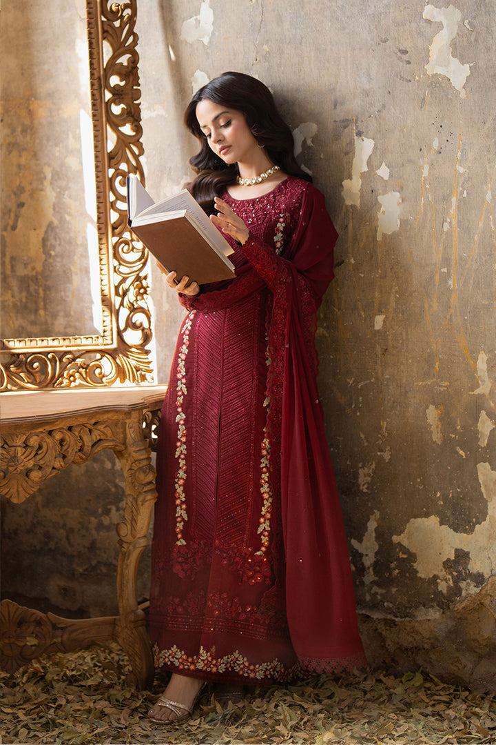Azure | Ensembles Embroidered Formals | Red Mist - House Of Anaya
