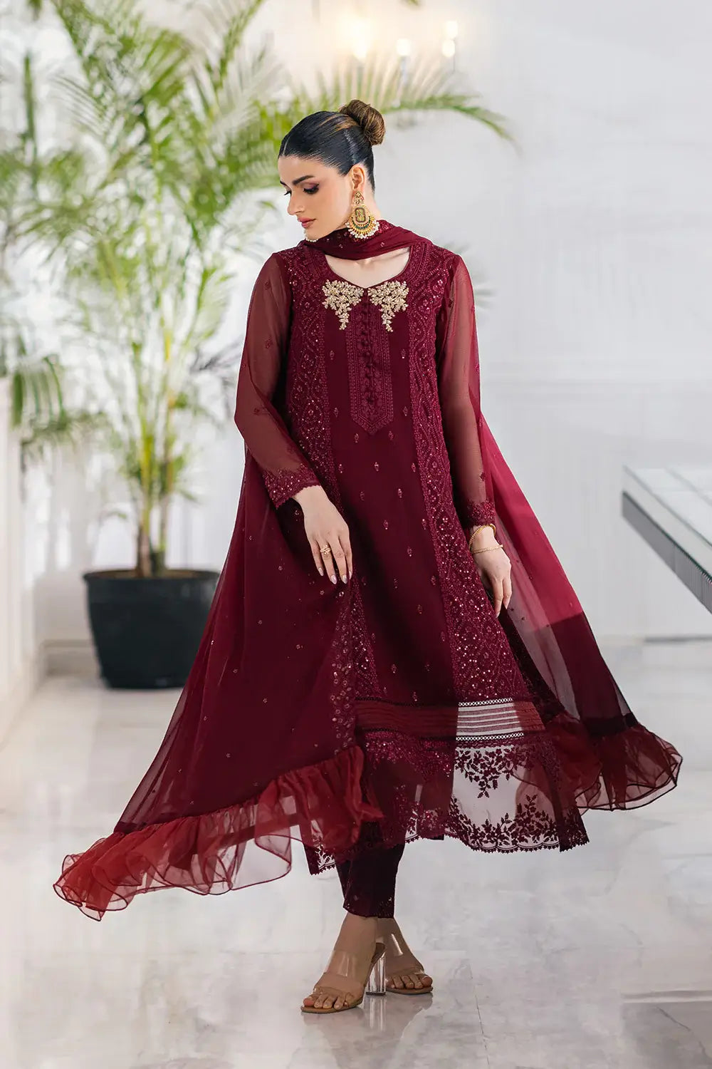 Azure | Embroidered Ensembles 23 | Ruby Vine - House Of Anaya