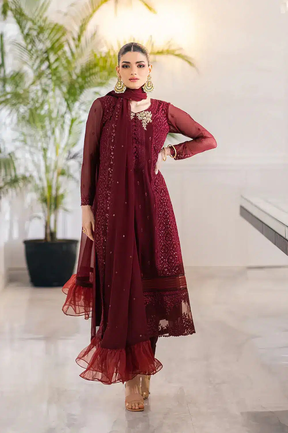 Azure | Embroidered Ensembles 23 | Ruby Vine - House Of Anaya
