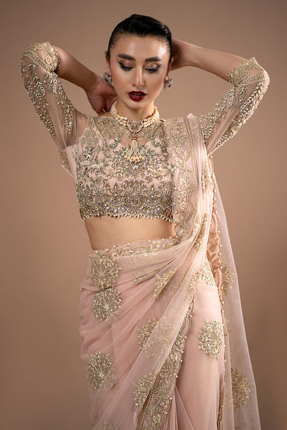 Imrozia Premium | Lumiere Luxury Sarees | 01 Rose Clair - House Of Anaya