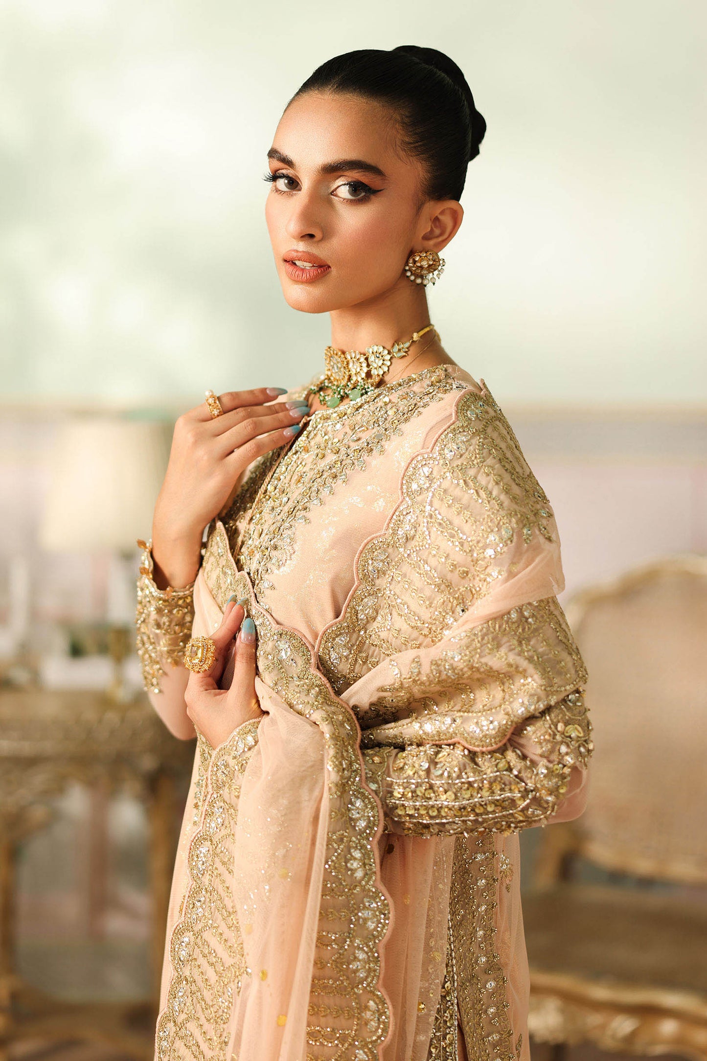 Maria B | Pre Fall Dresses | 3 Piece Embroidered Net Suit EE