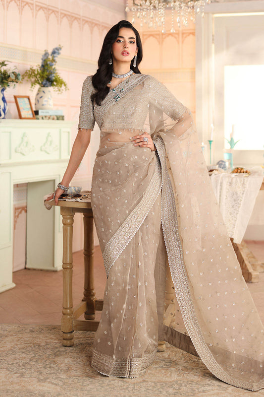 Maria B | Pre Fall Dresses | Embroidered Raw Silk Saree II