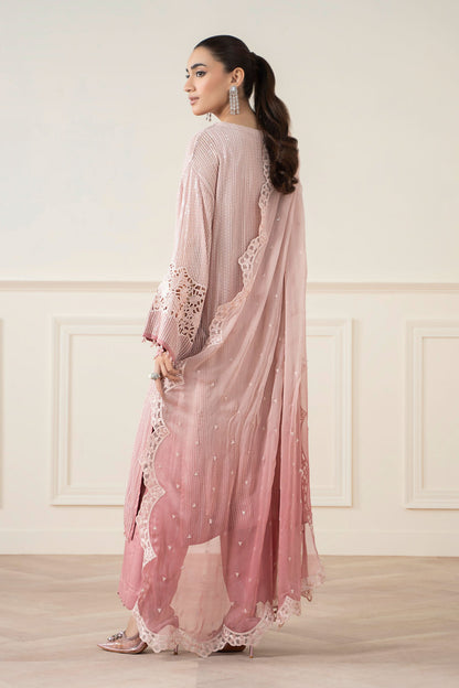 Maria B | Pre Fall Dresses | 3 Piece Embroidered Chiffon Suit Pink