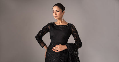 Maria B | Eid Collection 26 | Embroidered Net Saree