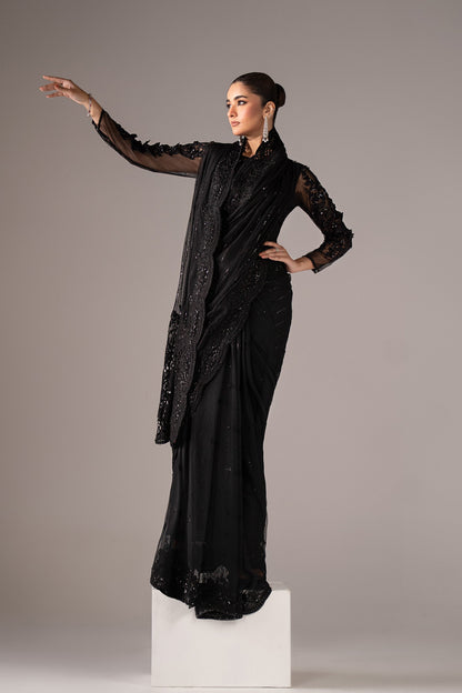 Maria B | Eid Collection 26 | Embroidered Net Saree