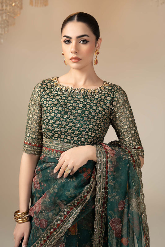 Maria B | Eid Collection 26 | Embroidered Organza Saree