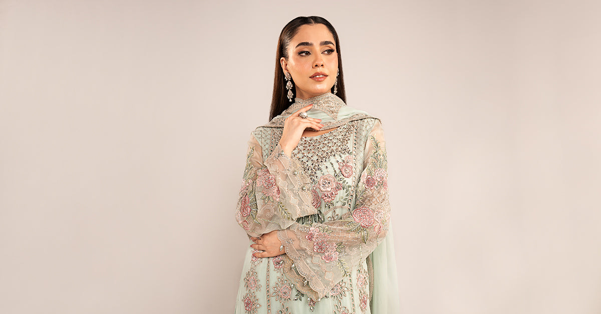 Maria B | Eid Collection 26 | 3 Piece Embroidered Chiffon Suit